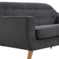 34" Grey Fabric Foam and Wood Sofa Set By Homeroots | Sofa Set | Modishstore - 6