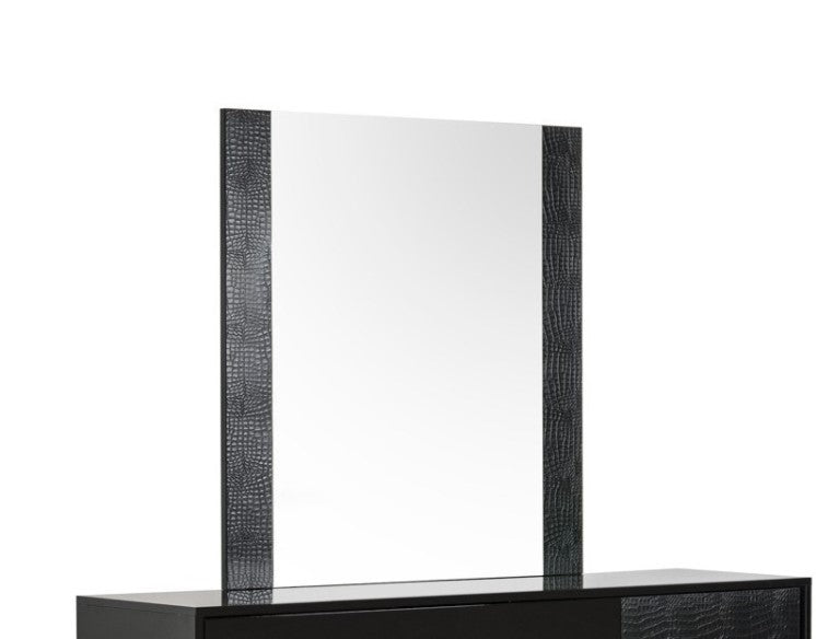 41" Black MDF and Glass Mirror By Homeroots | Mirrors | Modishstore