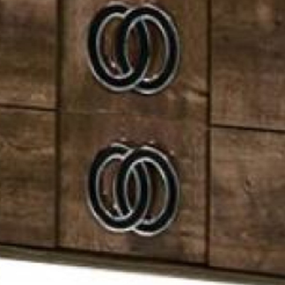 20' Mdf Veneer And Chrome Nightstand By Homeroots | Nightstands | Modishstore - 5