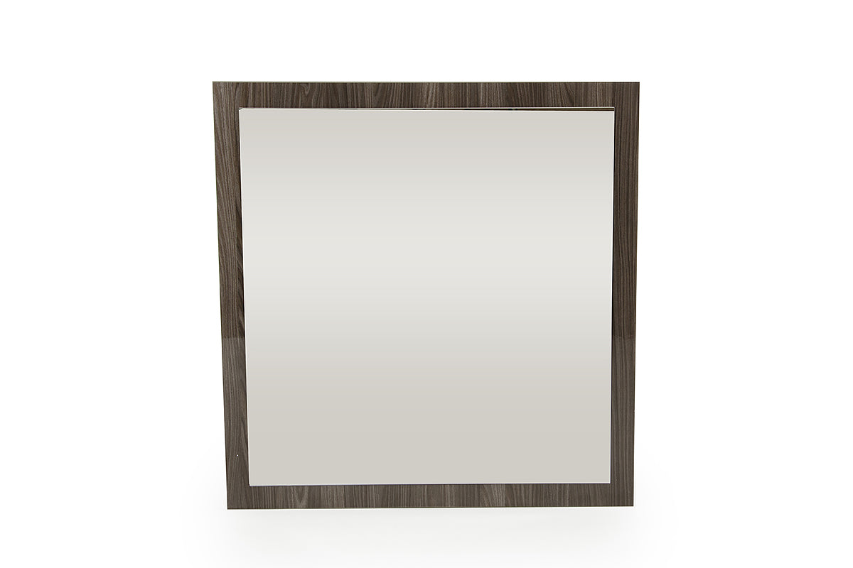 41" Grey MDF Glass and Veneer Mirror By Homeroots - 282566 | Mirrors | Modishstore