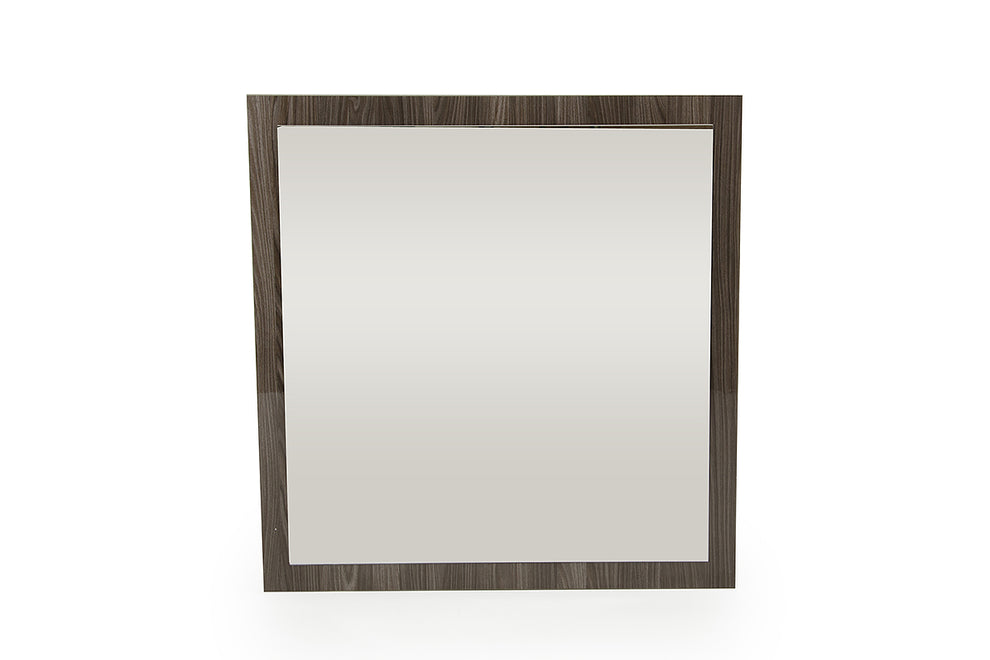 41" Grey MDF Glass and Veneer Mirror By Homeroots - 282566 | Mirrors | Modishstore - 2