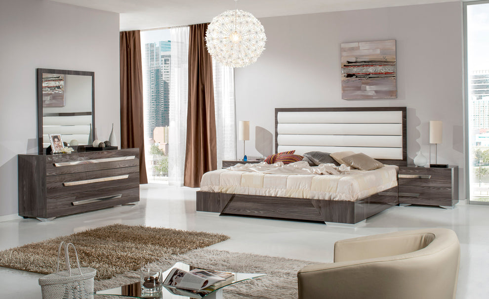 41" Grey MDF Glass and Veneer Mirror By Homeroots - 282566 | Mirrors | Modishstore - 4