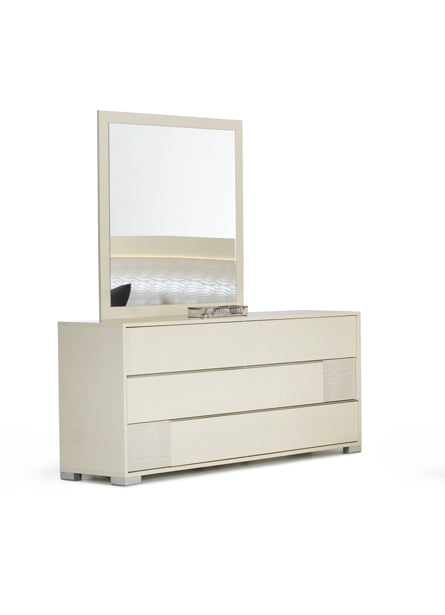 Modern Rectangle Beige Mirror By Homeroots | Mirrors | Modishstore
