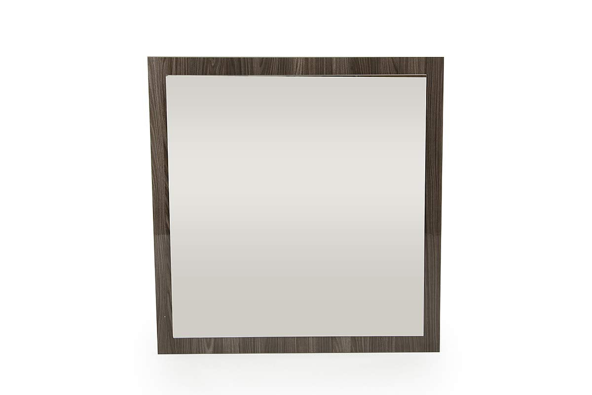 41" Grey MDF Veneer and Glass Mirror By Homeroots | Mirrors | Modishstore