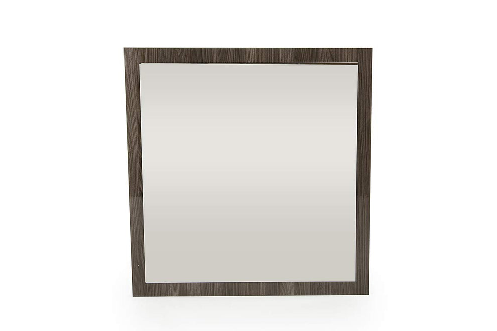 41" Grey MDF Veneer and Glass Mirror By Homeroots | Mirrors | Modishstore - 2