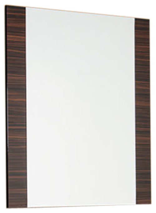 45" Ebony MDF Glass and Veneer Mirror By Homeroots | Mirrors | Modishstore - 2