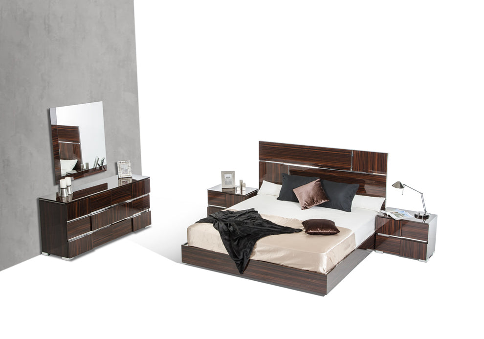 32' Ebony Lacquer Veneer Mdf And Steel Dresser By Homeroots | Dressers | Modishstore - 2