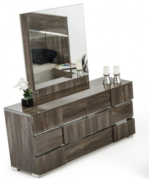 39" Ebony MDF Veneer and Glass Mirror By Homeroots | Mirrors | Modishstore