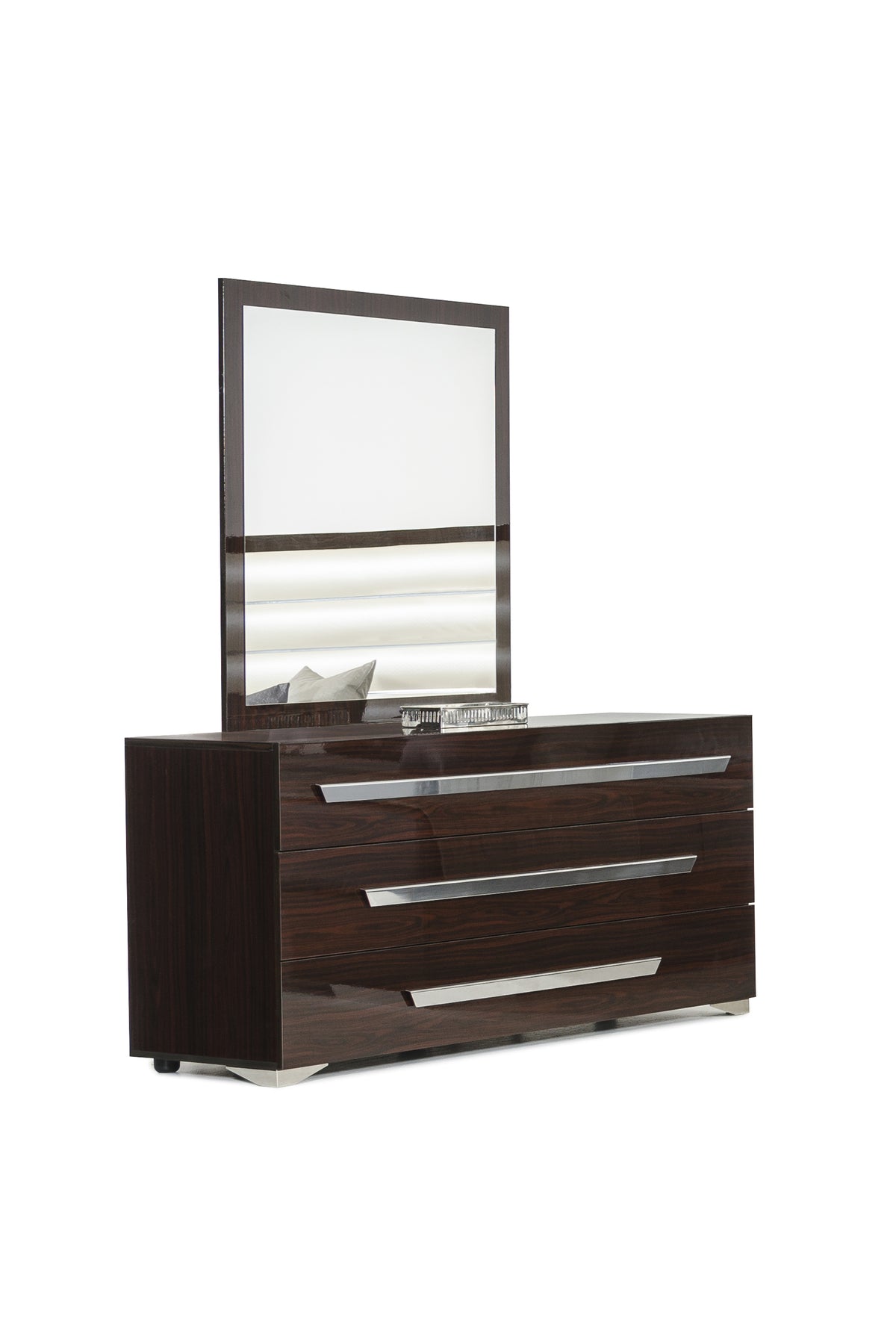 41" Ebony MDF Veneer and Glass Mirror By Homeroots | Mirrors | Modishstore