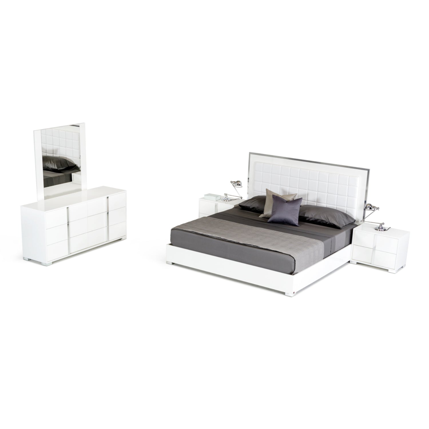 Minimalist White 6 Drawer Dresser By Homeroots | Dressers | Modishstore - 2