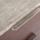 30' Dark Walnut Veneer Steel And Concrete Dresser With 6 Drawers By Homeroots | Dressers | Modishstore - 3