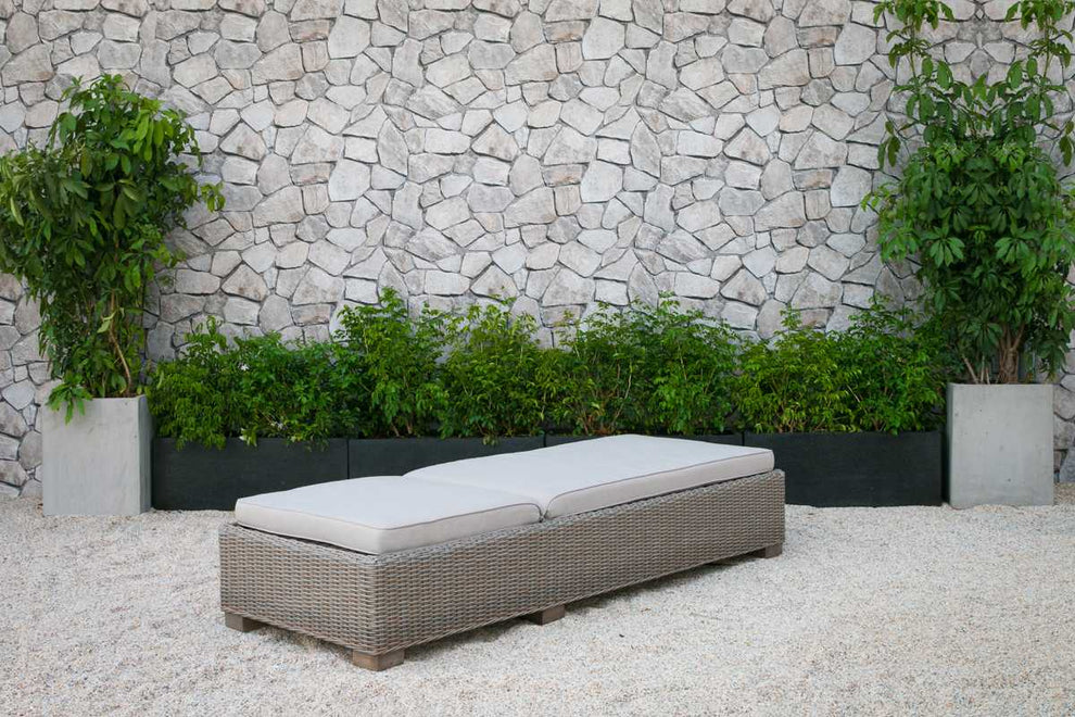 Adjustable Brown Rattan Cushioned Chaise Lounge By Homeroots | Outdoor Chaise Lounges | Modishstore - 4