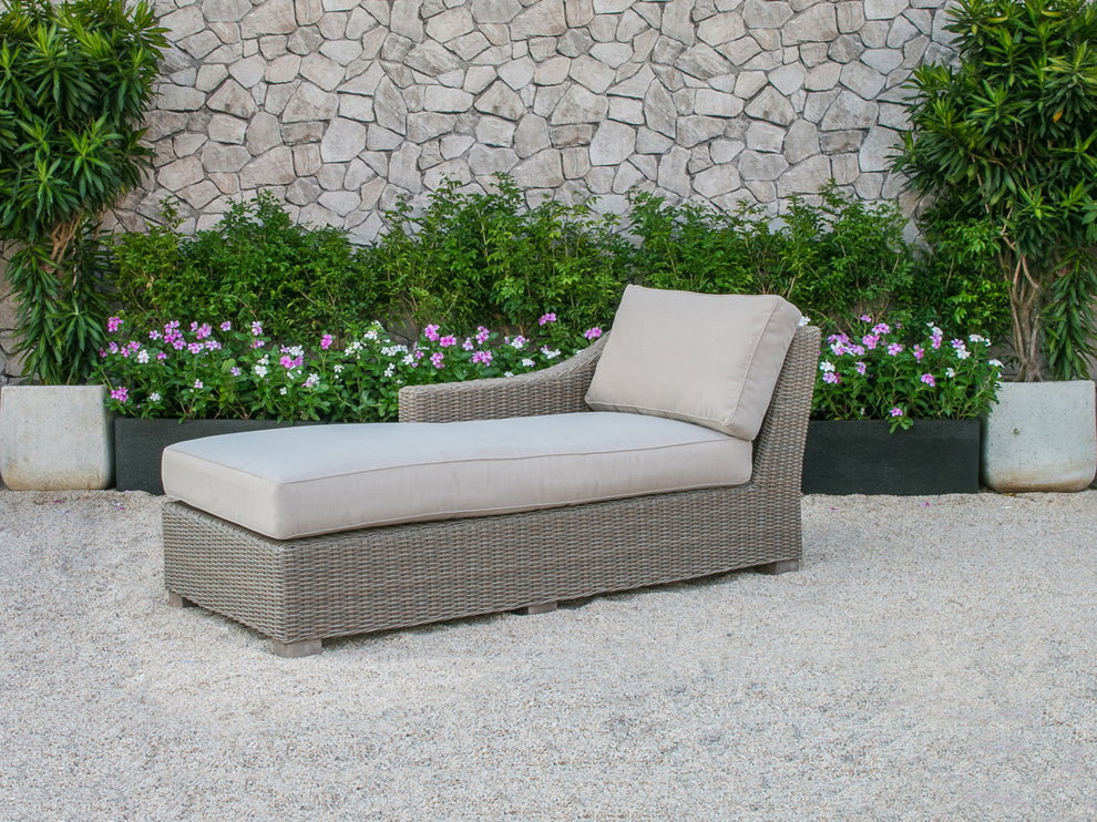 30" Aluminum Wood and Rattan Sectional Sofa Set By Homeroots | Outdoor Sofas, Loveseats & Sectionals | Modishstore - 2