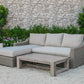 30" Aluminum Wood and Rattan Sectional Sofa Set By Homeroots | Outdoor Sofas, Loveseats & Sectionals | Modishstore - 5