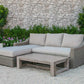 30" Aluminum Wood and Rattan Sectional Sofa Set By Homeroots | Outdoor Sofas, Loveseats & Sectionals | Modishstore - 5