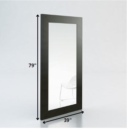 79" Wenge MDF Veneer and Glass Mirror By Homeroots | Mirrors | Modishstore - 2