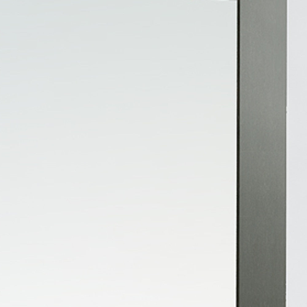 79" Wenge MDF Veneer and Glass Mirror By Homeroots | Mirrors | Modishstore - 5