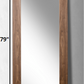 79" Walnut MDF Veneer and Glass Mirror By Homeroots | Mirrors | Modishstore - 2