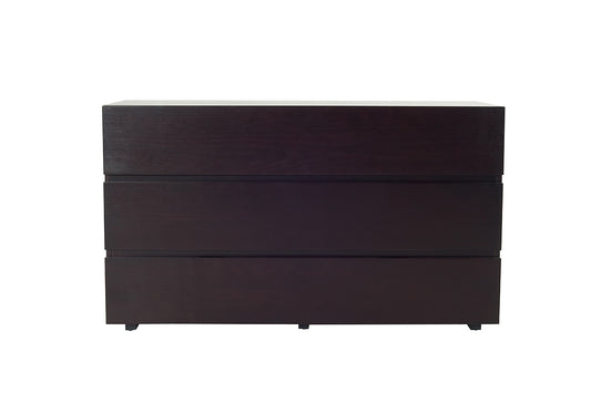 28 Wenge Veneer and MDF Dresser with 3 Drawers By Homeroots | Dressers | Modishstore