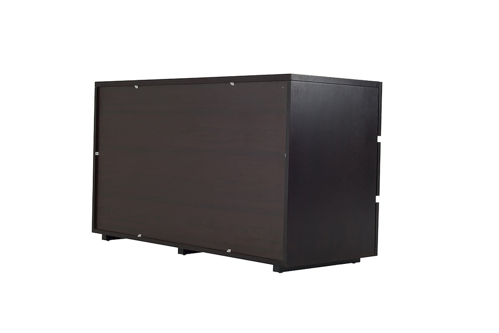 28 Wenge Veneer and MDF Dresser with 3 Drawers By Homeroots | Dressers | Modishstore - 3