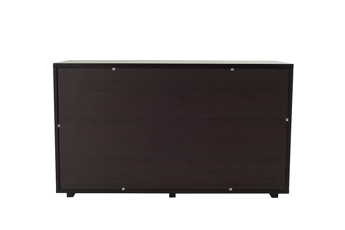 28 Wenge Veneer and MDF Dresser with 3 Drawers By Homeroots | Dressers | Modishstore - 4