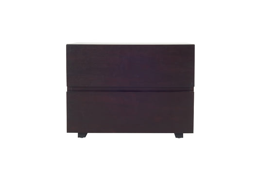 18' Wenge Veneer And Mdf Nightstand By Homeroots | Nightstands | Modishstore