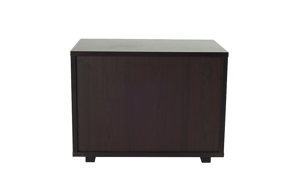 18' Wenge Veneer And Mdf Nightstand By Homeroots | Nightstands | Modishstore - 3