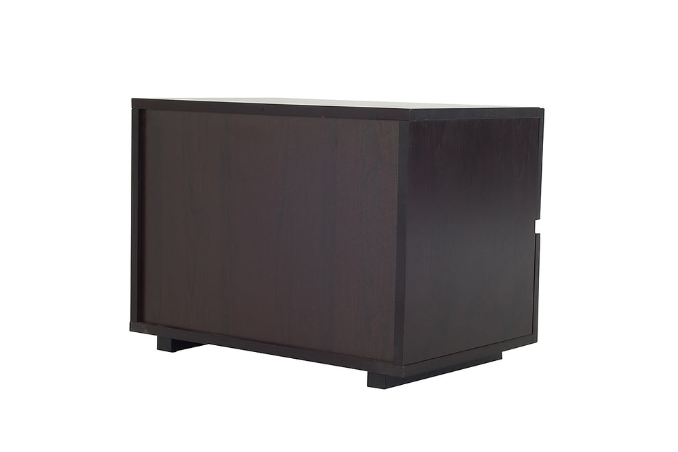 18' Wenge Veneer And Mdf Nightstand By Homeroots | Nightstands | Modishstore - 4