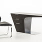 30 Wenge Veneer and Steel Office Desk By Homeroots | Desks | Modishstore - 3