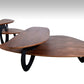 15' Walnut Veneer and Metal Coffee Table By Homeroots | Coffee Tables | Modishstore - 3