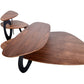 15' Walnut Veneer and Metal Coffee Table By Homeroots | Coffee Tables | Modishstore - 4