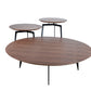 11' Walnut Veneer and Metal Coffee Table Set By Homeroots | Coffee Tables | Modishstore - 2