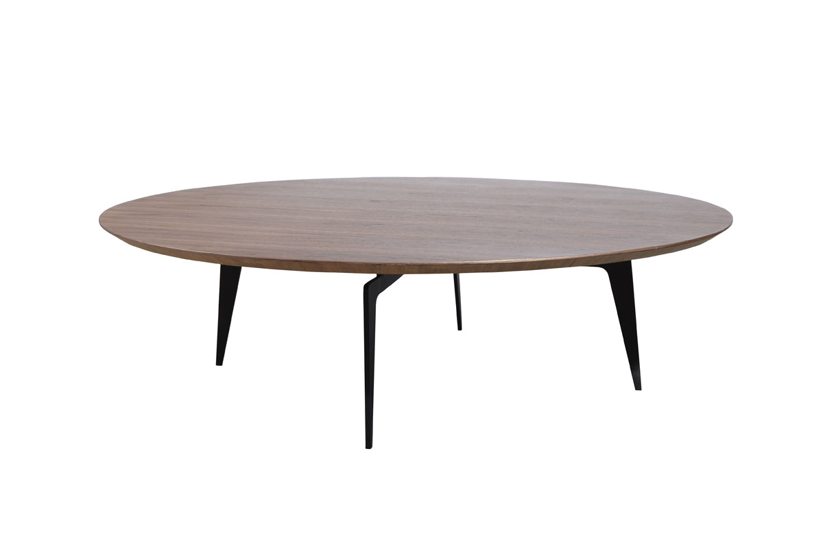 11' Walnut Veneer and Metal Coffee Table Set By Homeroots | Coffee Tables | Modishstore - 4