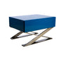Contemporary Blue And Chrome Night Stand By Homeroots | Nightstands | Modishstore