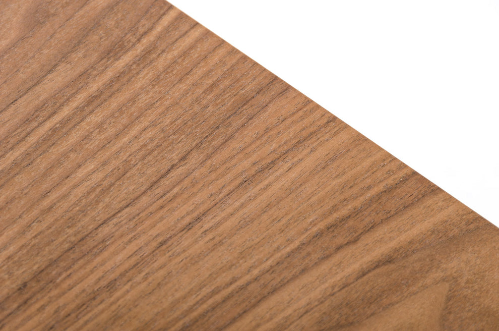 30 Walnut Veneer and Steel Office Desk By Homeroots | Desks | Modishstore - 3