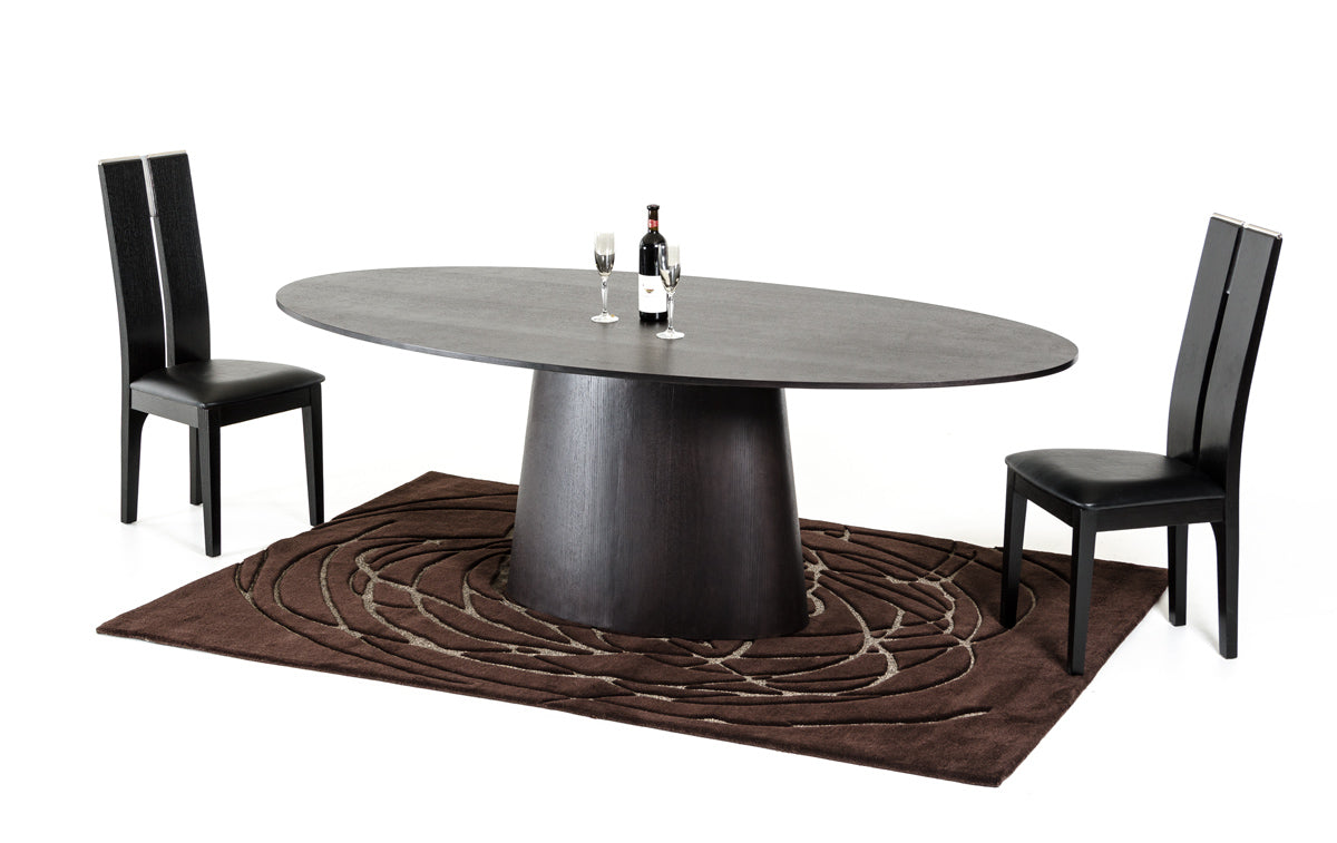 30' Wenge Veneer Oval Dining Table By Homeroots | Dining Tables | Modishstore