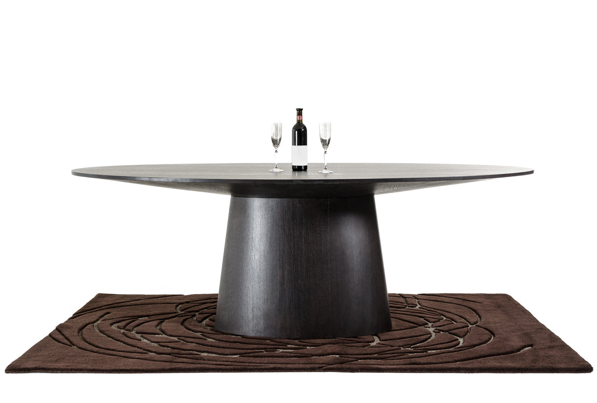 30' Wenge Veneer Oval Dining Table By Homeroots | Dining Tables | Modishstore - 2