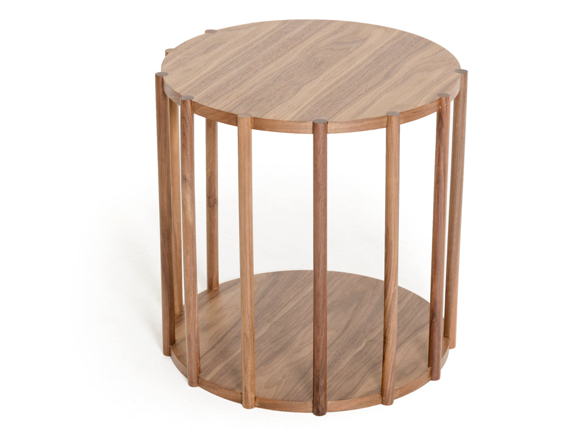 19' Walnut Wood End Table By Homeroots | End Tables | Modishstore - 4