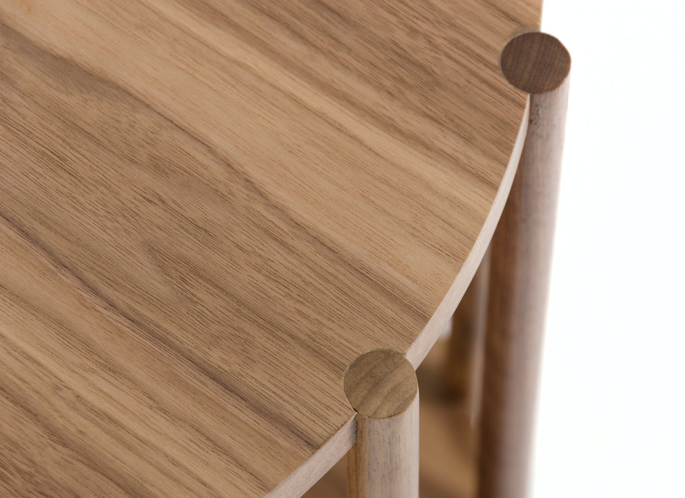 19' Walnut Wood End Table By Homeroots | End Tables | Modishstore - 5