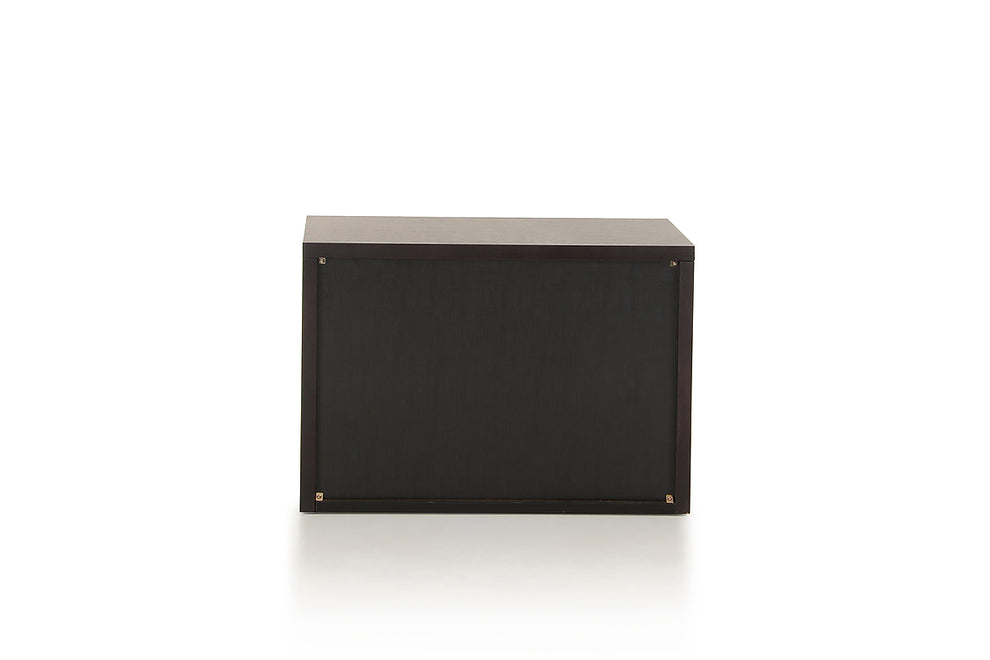 15' Wenge Veneer And Steel Nightstand By Homeroots | Nightstands | Modishstore - 5