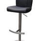 45' Black Leatherette And Steel Bar Stool By Homeroots - 282879 | Bar Stools | Modishstore - 3
