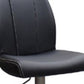 45' Black Leatherette And Steel Bar Stool By Homeroots - 282879 | Bar Stools | Modishstore - 5