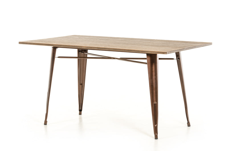 30' Steel And Wood Dining Table By Homeroots | Dining Tables | Modishstore - 5