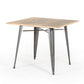 30' Grey Steel And Wood Square Dining Table By Homeroots | Dining Tables | Modishstore