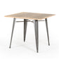 30' Grey Steel And Wood Square Dining Table By Homeroots | Dining Tables | Modishstore - 2