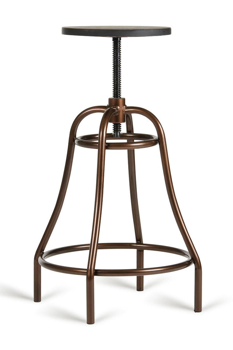 Modrest Fritch Modern Black & Bronze Bar Stool By Homeroots | Bar Stools | Modishstore - 3