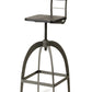 38' Black And Gun Metal And Wood Bar Stool By Homeroots | Bar Stools | Modishstore
