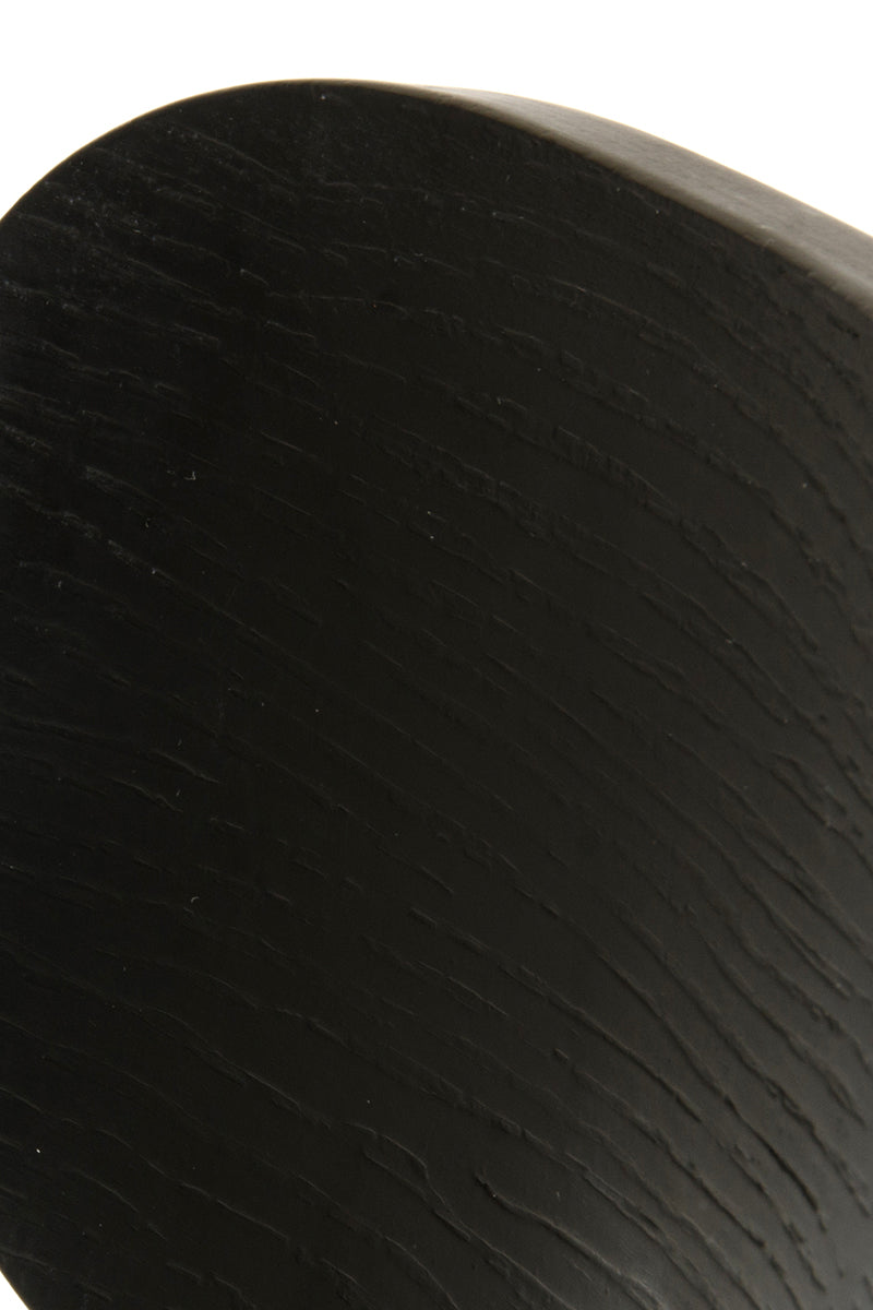 38' Black And Gun Metal And Wood Bar Stool By Homeroots | Bar Stools | Modishstore - 5