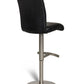 38' Black Eco Leather And Steel Bar Stool By Homeroots | Bar Stools | Modishstore - 2