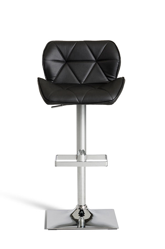 42' Black Eco Leather And Steel Bar Stool By Homeroots | Bar Stools | Modishstore